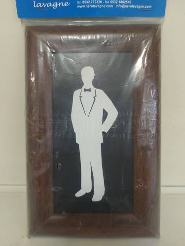 Targa toilette uomo cornice - toilette,